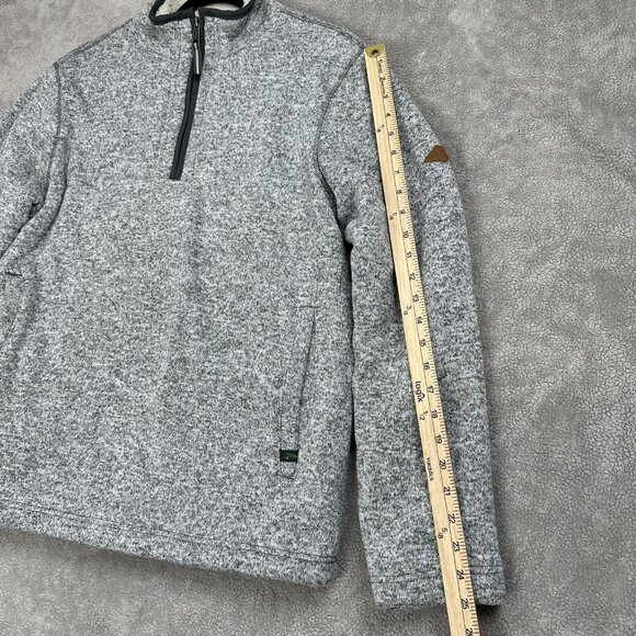Orvis Mens Gorpcore Pullover Long Sleeve Sherpa Lined Pocket 1/4 Zip Size M Gray - Picture 8 of 12
